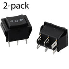 2pcs 6 PIN DPDT Double Pole Double Throw 20 Amp Momentary Rocker Switch 16A 250V AC/ 20A 125V AC Electrical Equipment