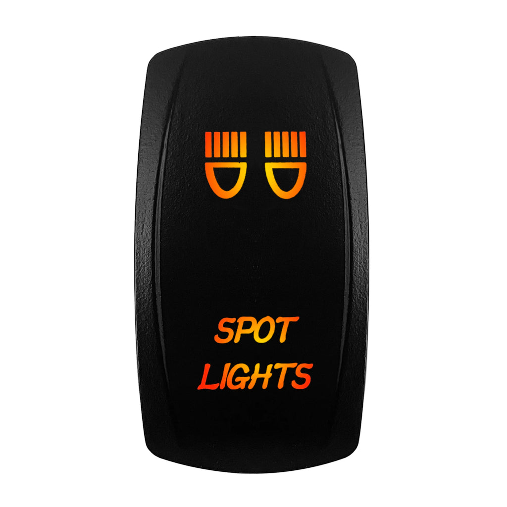12V-24V Orange Led Rocker Switch Waterproof 20A Amber Light SPST DPDT Toggle Key for Car Boat ATV Camper Motorhome Auto Machine