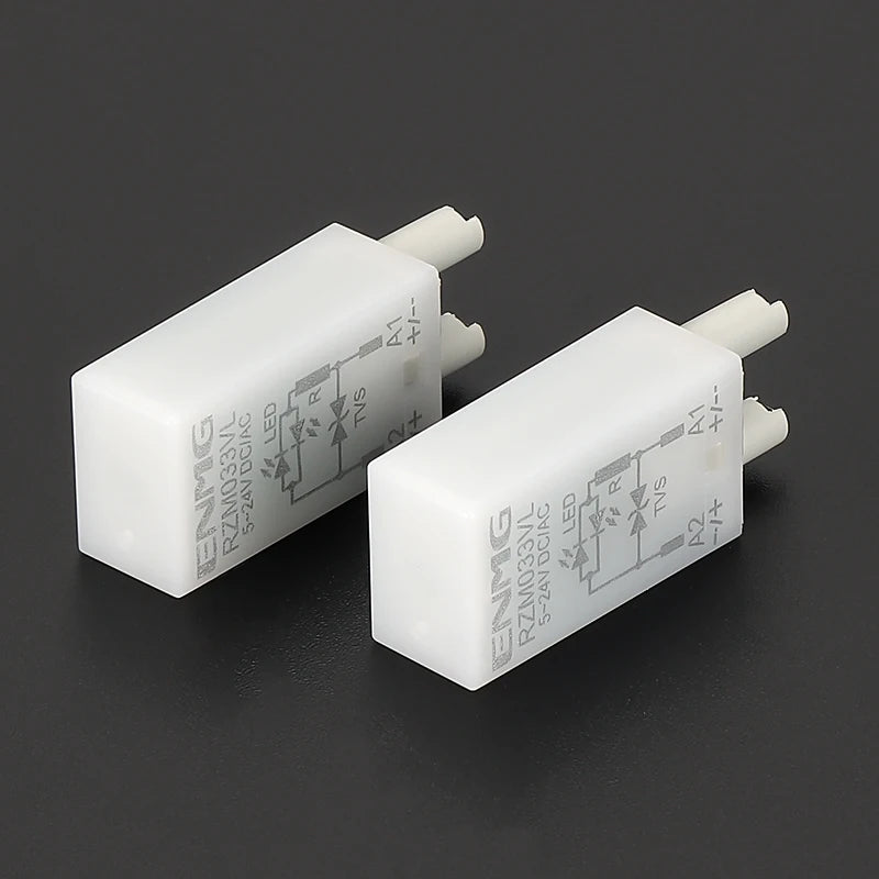 ENMG RZM033VL Relay Surge Overvoltage Protection Module 5–24V AC/DC with Indicator Light Accessory for Relay Socket Base