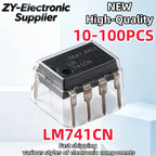 10-100Pcs Brand New LM741CN LM741 DIP-8 Operational Amplifier Best Quality In Stock