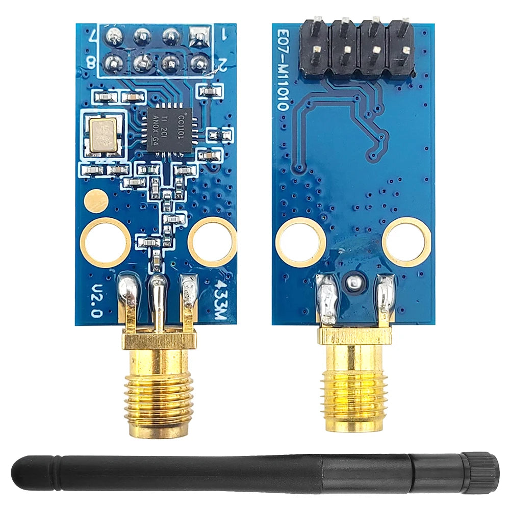CC1101 Wireless Module 10Mbps Communication Rate 433M Data Transmission and Receiving Modules with SMA Antenna SPI Interface