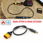 50cm XT60 Male Bullet Connector To Male DC DC5525 Power Cable 5.5x2.5mm Adaptor For TS101 PINE64 Electronic Soldering Iron