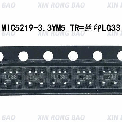 LDO Regulator in Stock, MIC5219-3.3YM5, SOT23-5, MIC5219, LG33, 20Pc Lot