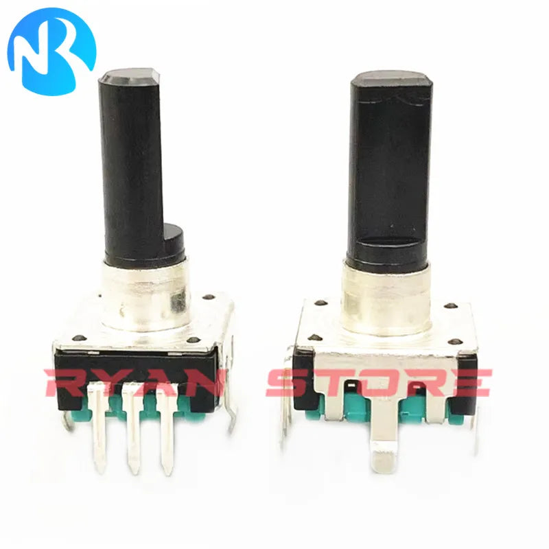 5PCS EC12 Rotary Encoder  360 Degree Audio Encoder Coding 5Pin 24 Position With Push Button Switch Handle 11.5MM 14MM 19MM