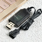 3.7V/7.4V USB Lithium Charging Cable SM-2P SM-4P JST XH2.54 PH2.0 MX2.0 1.25mm Adapter For RC Toy Car Drone Wide Compatibility