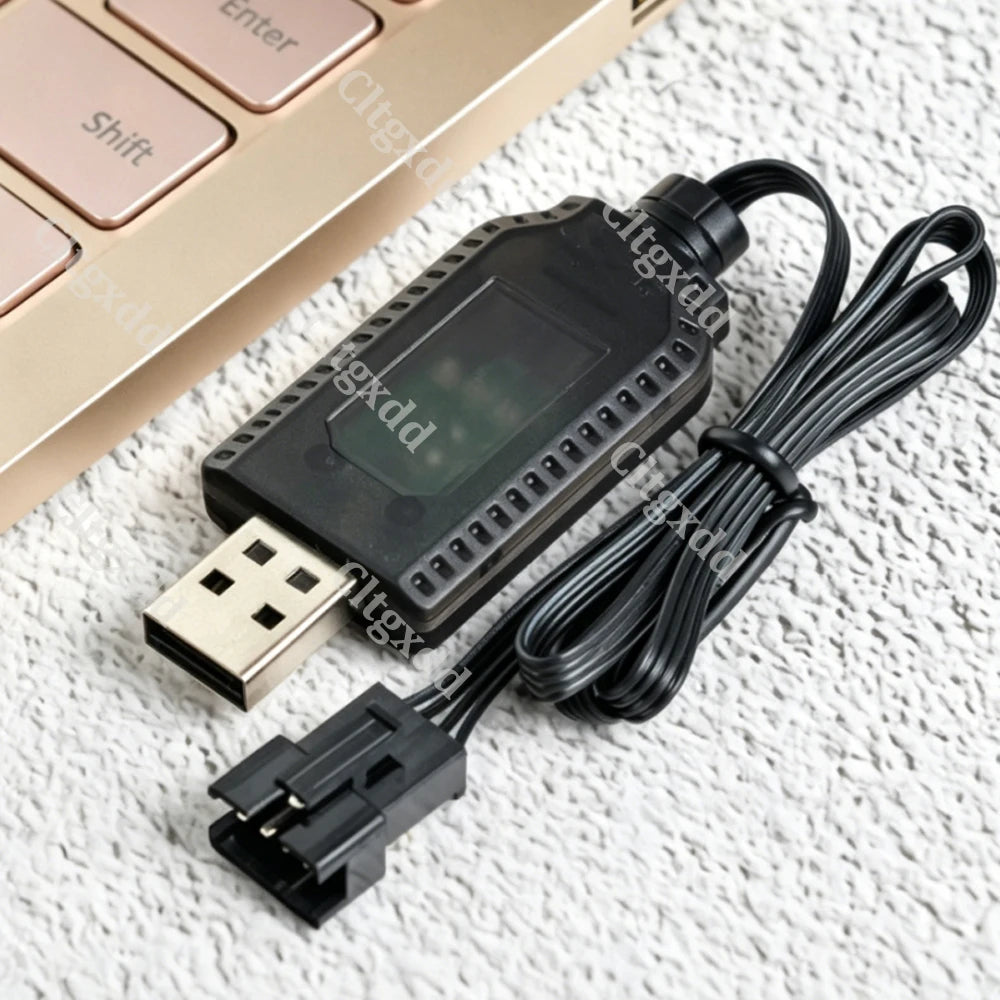 3.7V/7.4V USB Lithium Charging Cable SM-2P SM-4P JST XH2.54 PH2.0 MX2.0 1.25mm Adapter For RC Toy Car Drone Wide Compatibility