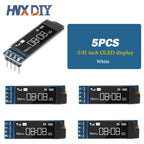 1-10pcs 0.91 Inch 128x32 IIC I2C White / Blue OLED LCD Display DIY Module SSD1315 Driver IC DC 3.3V 5V for Arduino