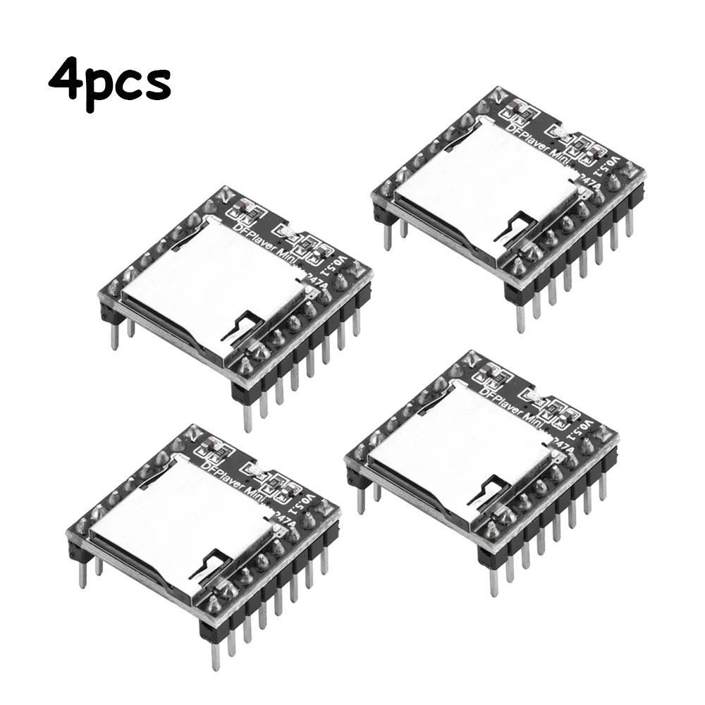YX5200 DFPlayer Mini MP3 Player Module MP3 Voice Decode Board Supporting TF Card U-Disk IO Serial Port AD Compatible for Arduino