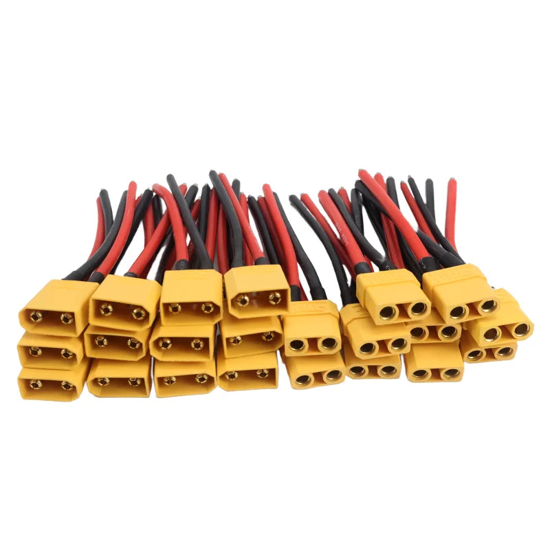 1/5 Pairs XT90 Connector Parallel Battery Extension Cable 12AWG Silicone Wire for RC Lipo Battery Motor