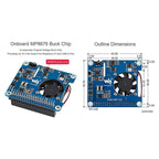 3X Waveshare POE HAT (C) For Raspberry Pi 4B/3B+, Power Over Ethernet HAT, Support IEEE 802.3Af/At-Compliant Network