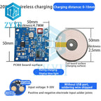 20W 22W Car Wireless Charging Mobile Phone Wireless Charger Module with Three Coil Transmission End 24V 12V Wide Voltage