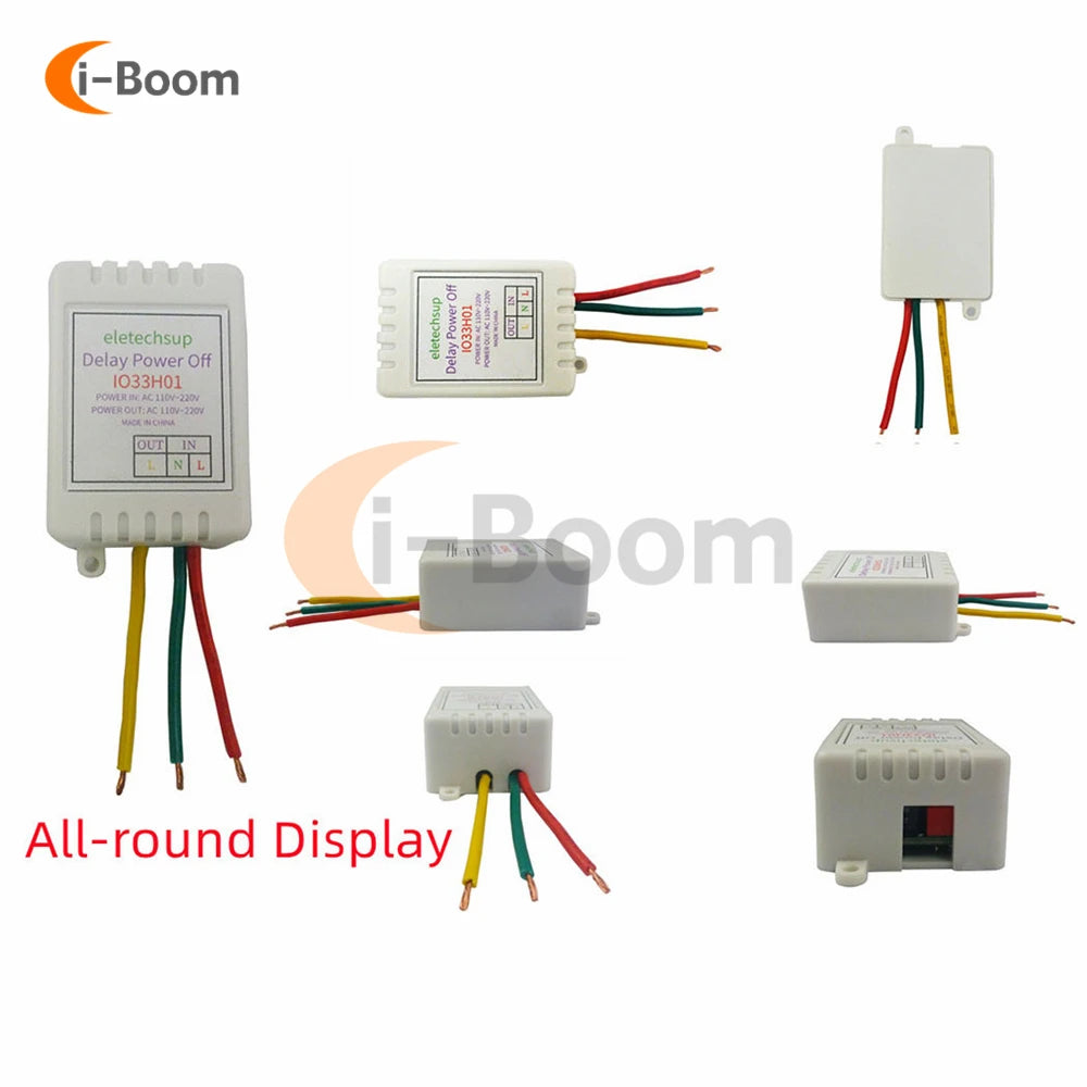 AC 110V 220V Relay Switch Timer Adjustable Power On delay Off Relay controller 1-480Min timing controller 7A 10A Max Output