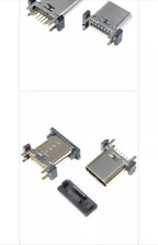 5pcs/lot Type-c 16p Female Socket Vertical Plug-in Patch Usb Charging Interface 8.8/9.3/10.5/13.7mm Socket
