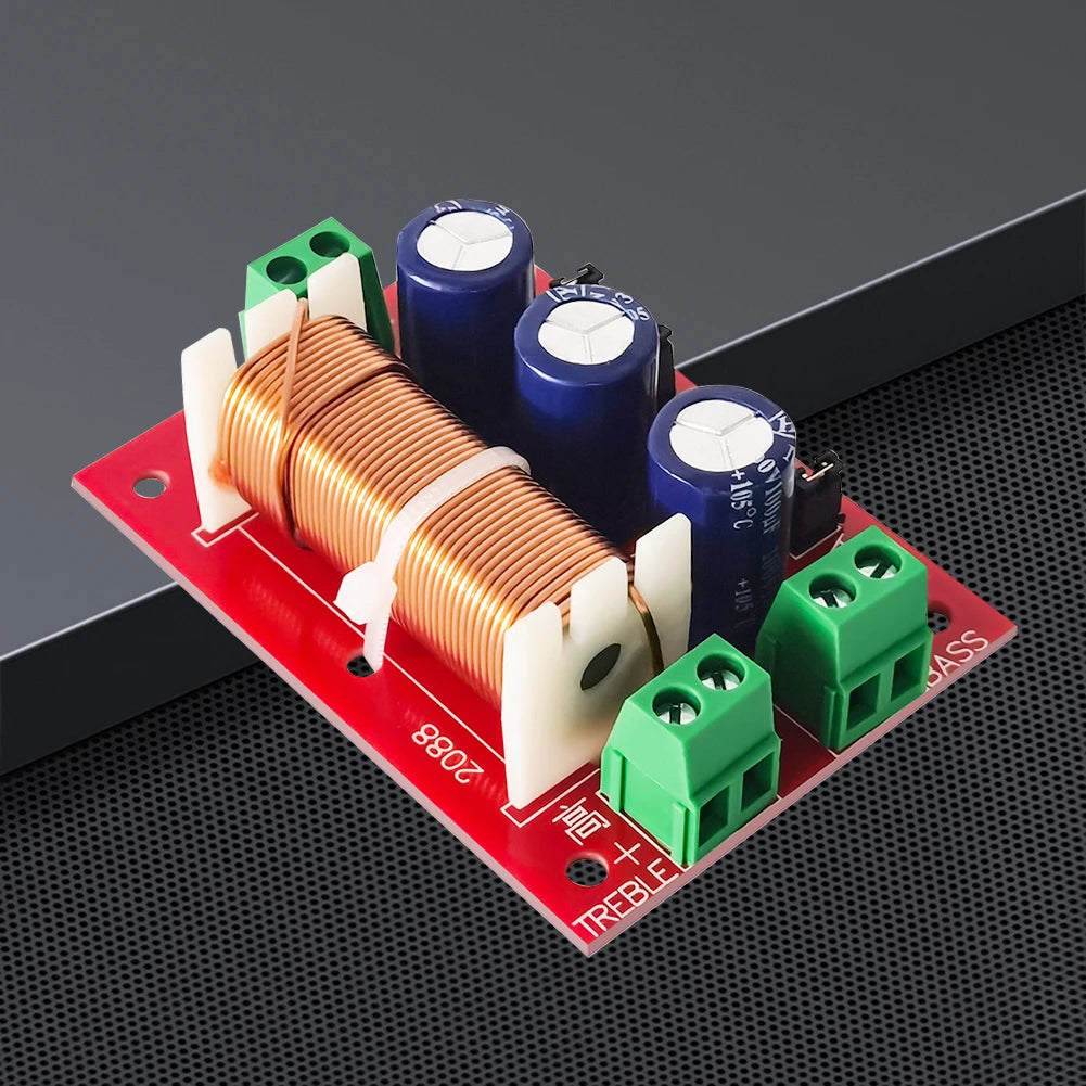 YLY-2088 Speaker Frequency Divider 400W 2 Way Crossover Filters Module Adjustable Full Range Treble Bass Welding Free