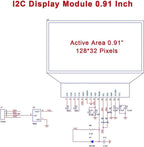 XZG 1-20PCS 0.91 Inch 128x32 IIC I2C  White /Blue OLED LCD Display DIY Module SSD1306 Driver IC DC 3.3V 5V for arduino