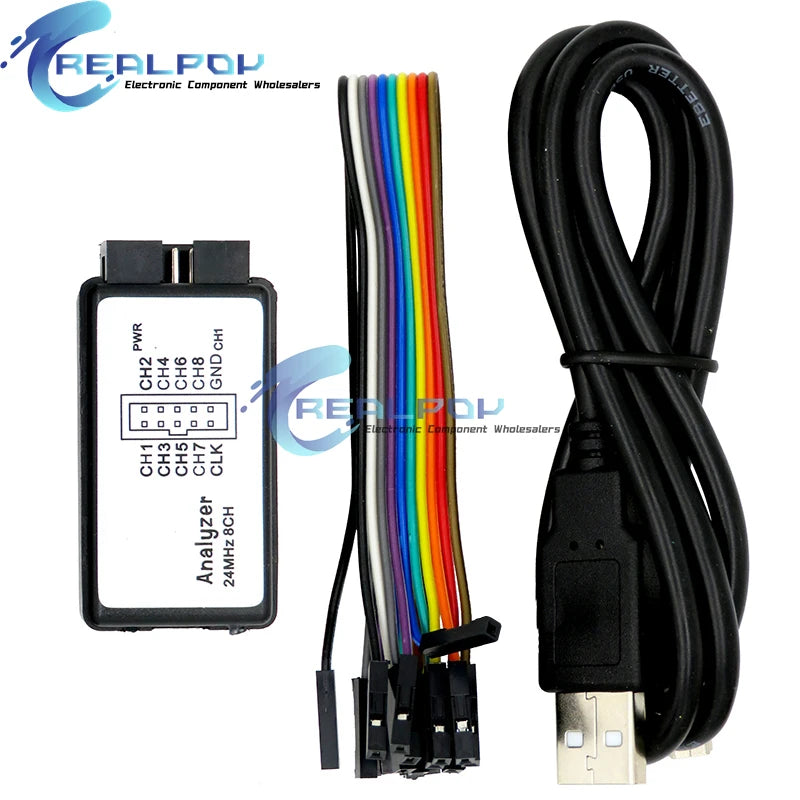 USB Logic Analyzer 24MHz 8 Channel 24M/seconds Logic Analyzer Debugger For ARM FPGA Logic Analyzer Logic 24M 8CH