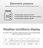 Wireless Table Weather Station Color LCD Digital Temperature Humidity Monitor Moon Phase Barometer Forecast Sensor Alarm Clock