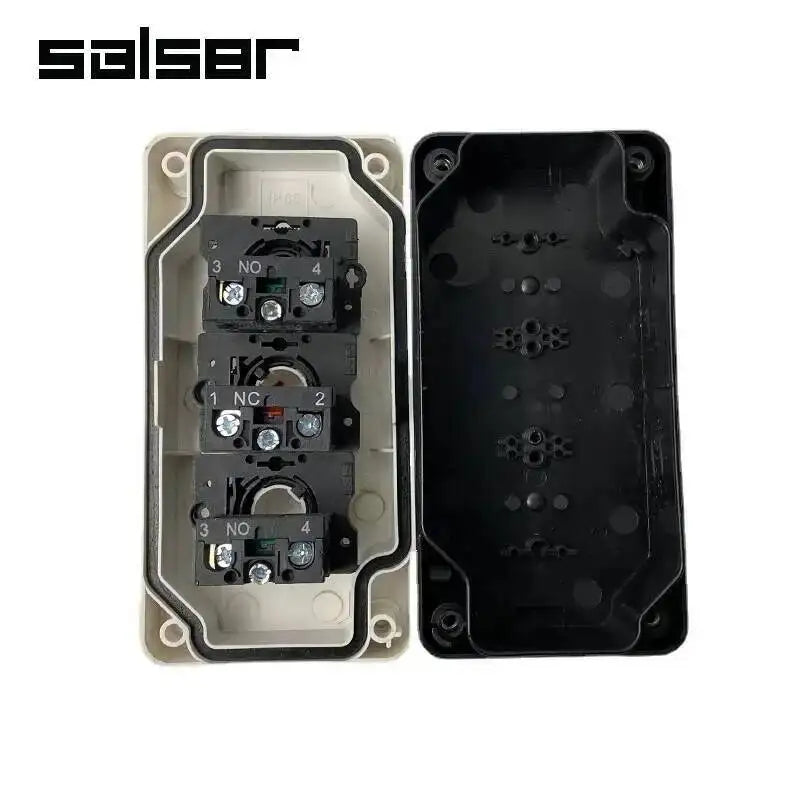 Reset Momentary Waterproof 3 Position Spring Return Push Button Switch Control Station Box Up Down Arrow Stop