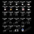 460PCS 24 Values Tactile Push Button Switch SMD Micro Momentary Tact Switch Assortment Kit for Car Remote Control with Box