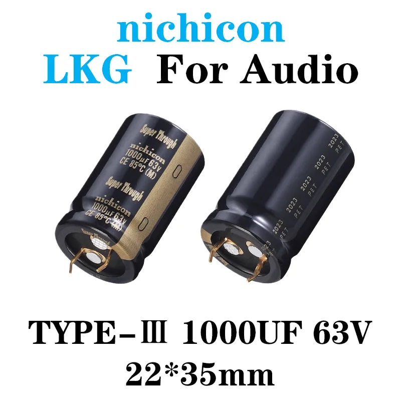 nichicon LKG 25V 35V 50V 63V 100V TYPE Super Through Audio capacitor 1000UF 2200UF 4700UF 6800UF 8200UF 10000UF 12000UF 22000UF