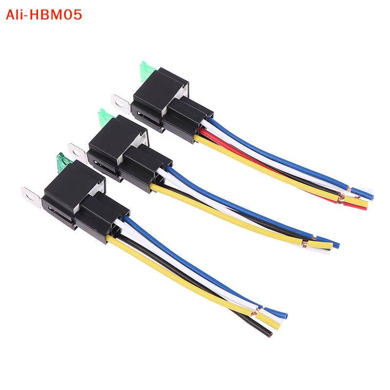 (HB05)1Pc 4 Pin 5 Pin 30A Auto Relay With Fuse Coil Voltage 12V/24V DC Relay Vehicle Rel Fused Relay