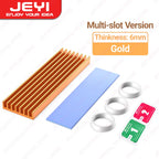 JEYI M.2 2280 SSD Heatsink Aluminum Cooler Multi-version NVMe Radiator with Thermal Pad,Dust Paper for PS5/PC/Laptop