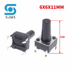 20/50PCS 6X6 6X6X5mm DIP 4Pin Tactile Micro Push Button Switch 6*6*4.3/5/6/7/8/9/10/11/12/13MM Micro Touch Button Power Switches