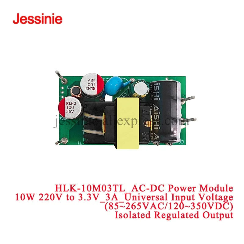 2Pcs/1pc 10W AC-DC HLK-10M03TL 10M05TL 10M09TL 10M12TL 10M15TL 10M24TL 220V to 3.3V 5V 9V 12V 15V 24V Switch Power Supply Module