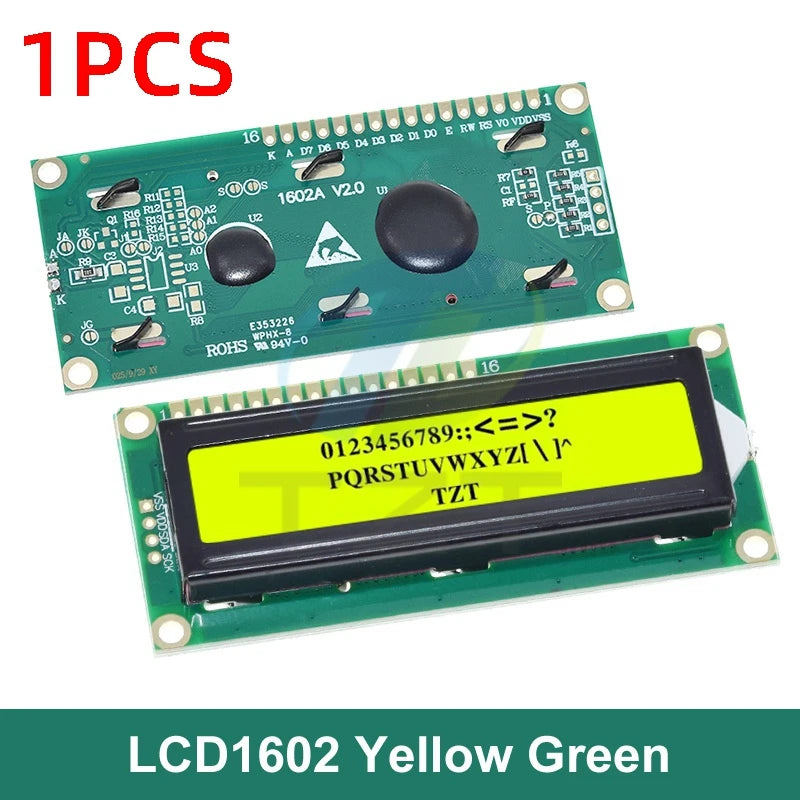 DIYTZT 1/3PCS LCD1602 1602 module Blue green screen 16x2 Character LCD Display Module HD44780 Controller blue blacklight