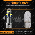 2/4/8 PCS Super Bright T10 W5W LED Bulb CANBUS 900LM 12V 24V 2016-18SMD 6500K White Car Interior Dome Trunk License Plate Lights