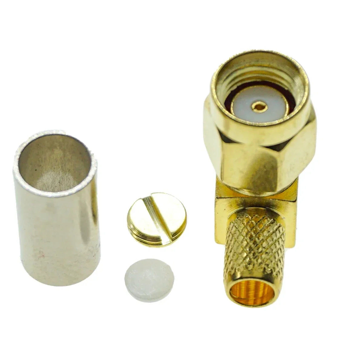 SMA Male Plug SMA Female Jack RPSMA RF Coax Coaxial Connector Crimp right angle LMR100 RG174 RG316 RG58 RG142 RG400 50-3 Cable