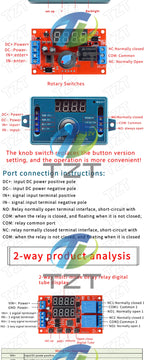 DC 5V 12V 24V 10A Adjustable Time Delay Relay Module 32 Modes LED Digital Timming Trigger Timer Control Switch Pulse Cycle