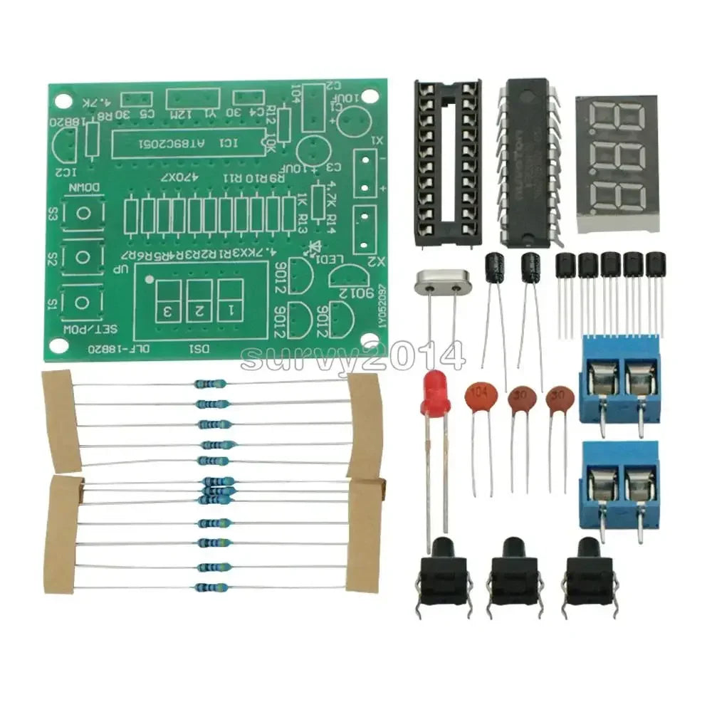 DIY Kits AT89C2051 DS18B20 Kit Digital Temperature Controller LED Alarm 5V DC Microcontroller Design Thermometer For arduino