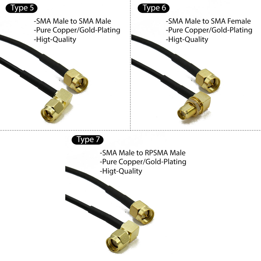 RG174 SMA to SMA Cable Male to Male extension jumper Pigtail male Adapter Cable my SMA  Antenna cable For WIFI 3G 4G GSM Antenna