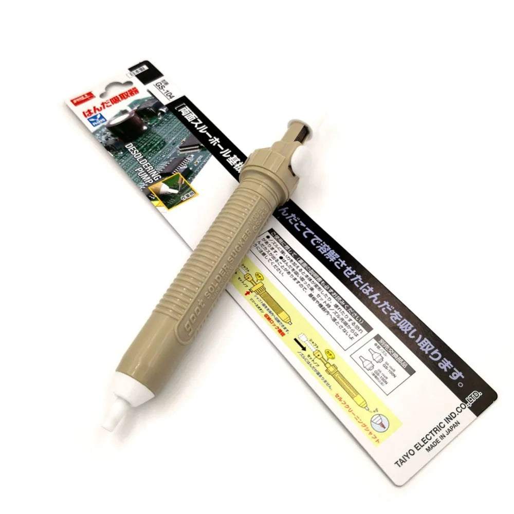 Japan GOOT GS Desoldering Pump Large Medium Small Sizes Self-Cleaning Anti-Static Manual Solder Sucker Light Strong Repair Tools
