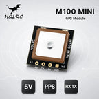 HGLRC M100 MINI GPS Module 15x15x5.2mm 2.6g M10 Chip UBLOX 10Hz For 2-7 Inch Long Range FPV Racing RC Drone Quadcopter DIY Parts
