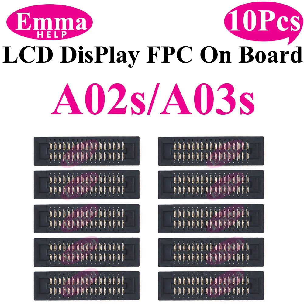 10pcs Original Screen Connector For Samsung A52S A53 A72 A33 A32 A23 A22 A13 A12S A03s A02s A42 LCD Display FPC On Board 78 Pin