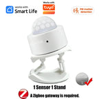 PIR Motion Sensor ZigBee Human Body Infrared Induction Detector Linkage Auto Home Security Alarm for Tuya APP Movement Monitor