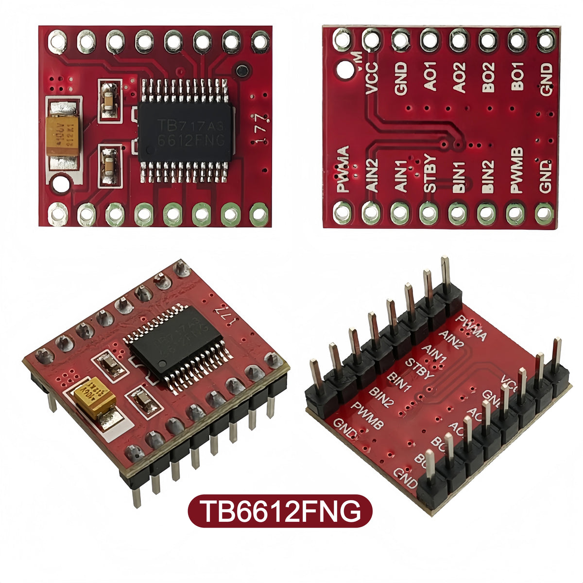 5pcs DRV8833/TB6612FNG Dual Stepper Motor Driver Module H-bridge Board DC motor controller for Arduino, Raspberry Pi, ESP32