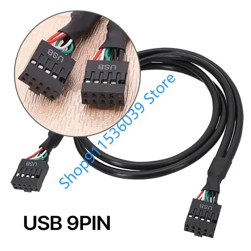 Computer Motherboard Front Usb 9pin 2.0 Extension Cable 9-Pin Female To Female Extension Cable 30/50/70cm