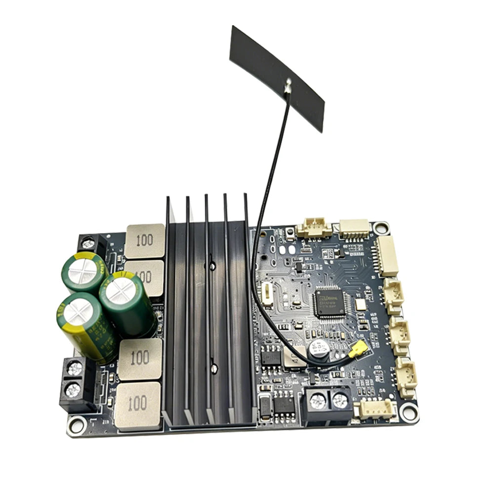 DC 9-30V Bluetooth Power Amplifier Module 2×100W Dual Channel APP Tuning Audio Board for Home Outdoor Speaker DIY Audio Upgrade