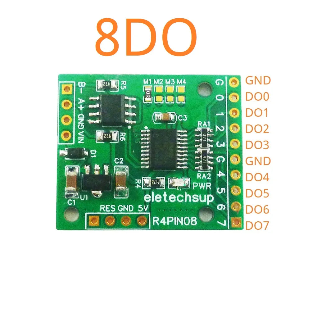 DC 5V 12V 24V 8DI/8DO/4DI-4DO/2DI-6DO/6DI-2DO RS485 Bus Core Board for Raspberry Pi Arduino ESP32 PLC Network Control