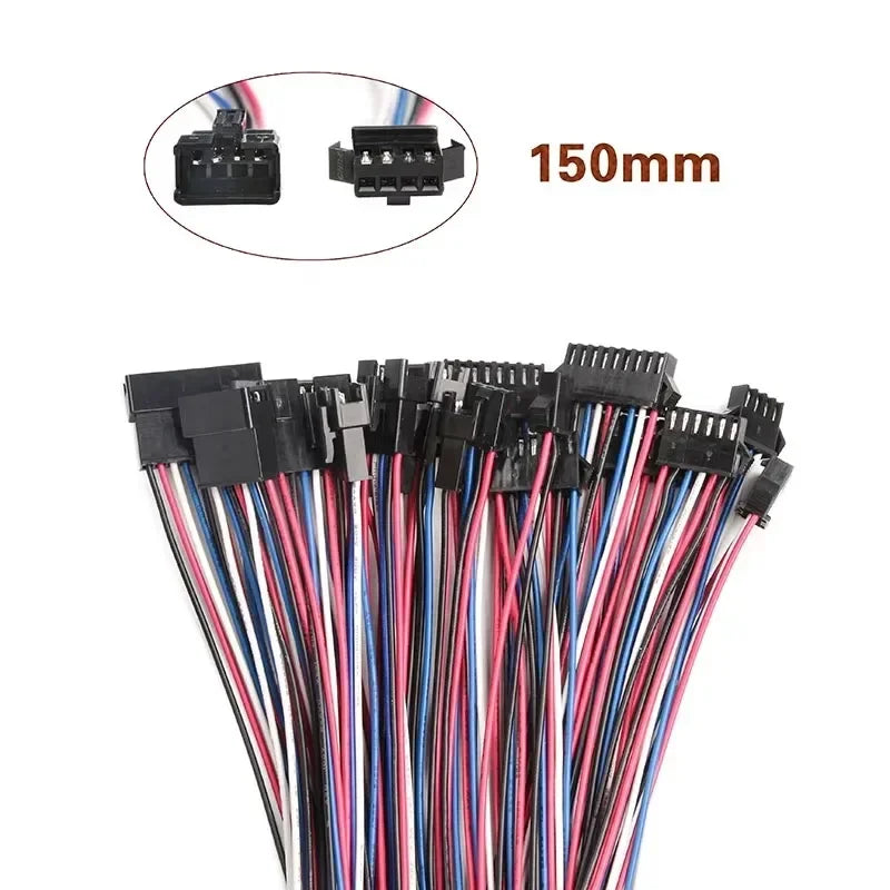 5/10 Pairs JST SM 2.54mm Pin Connector Set Male to Female Electrical Cable Wire Connector for DIY Projects 2P to 9P