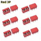 10/20PCS PCB Terminal Block Connector Pitch 5.0mm KF301 Straight Pin 2P 3P Screw PCB Terminal Blocks Connector Assortment Kit