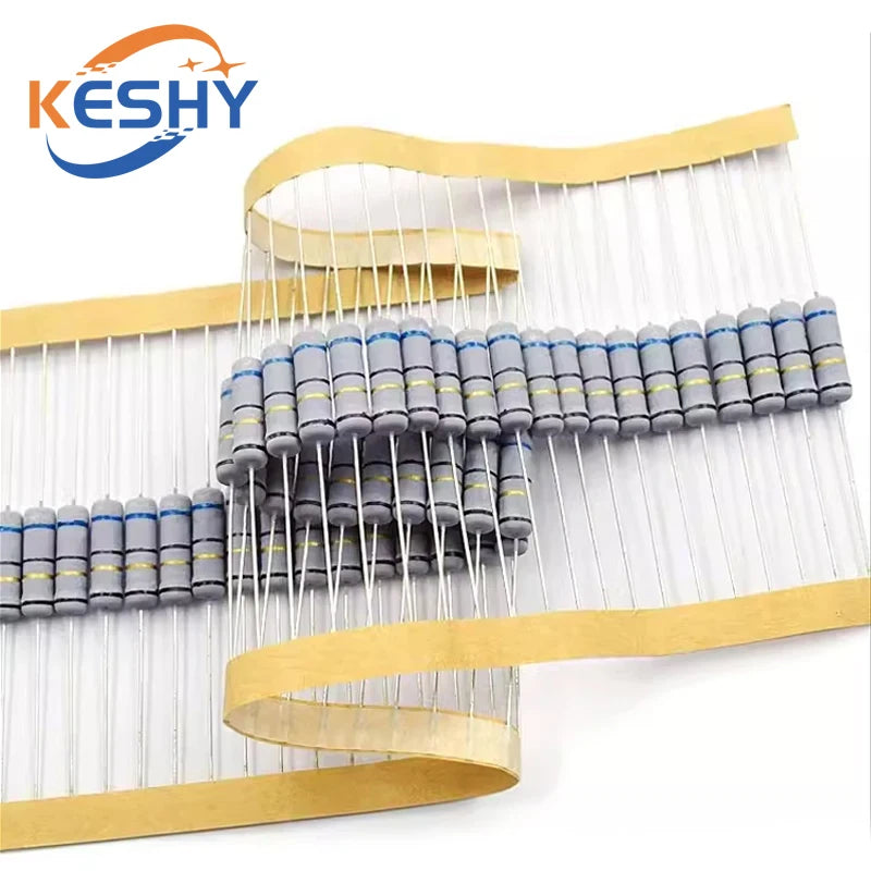 20PCS 2W 5% Wire Wound Resistor Fuse Winding Resistance 0.1 0.15 0.22 0.33 0.47 0.5 1 2.2 3.3 4.7 5.1 6.8 10 22 47 51 100 ohm