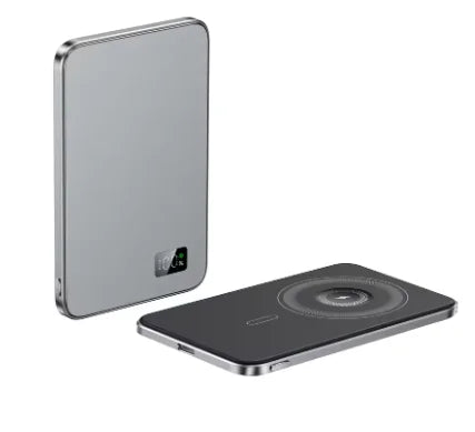 New Ultra Thin Alloy Powerbank Magnetic Power Bank Wireless Fast Charger For iPhone 16 15 14 13 12 Backup Battery For Magsafe
