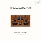 Avoir Retro Black Walnut Panel Toggle Switches USB Type C FR EU Socket Outlet Brass Lever Wall Light Switches Cat6 Rj45 For Home