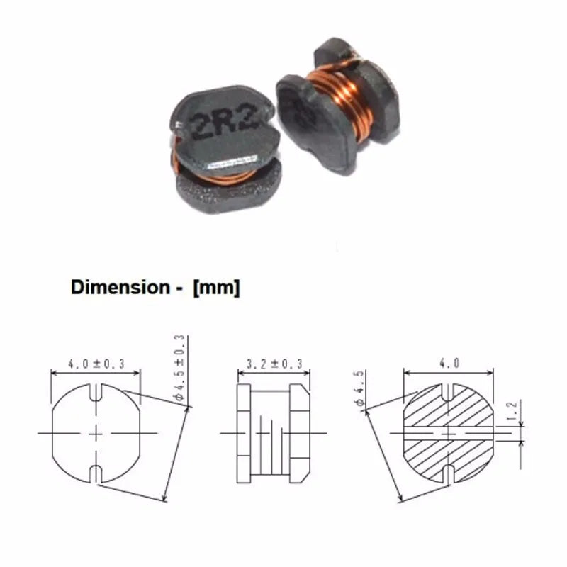 50PCS CD43 SMD Power Inductor 2.2 3.3 4.7 10 22 47 68 100 220 330 470UH Wire Wound Chip Power Inductance 100 101 221 2R2 4R7 1mH