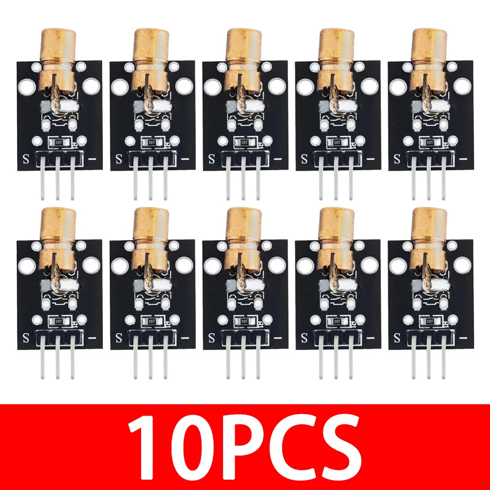 KY-008 650nm Laser Transmitter Module with Laser Sensor Module Non-Modulator Tube Laser Receiver Module Kit