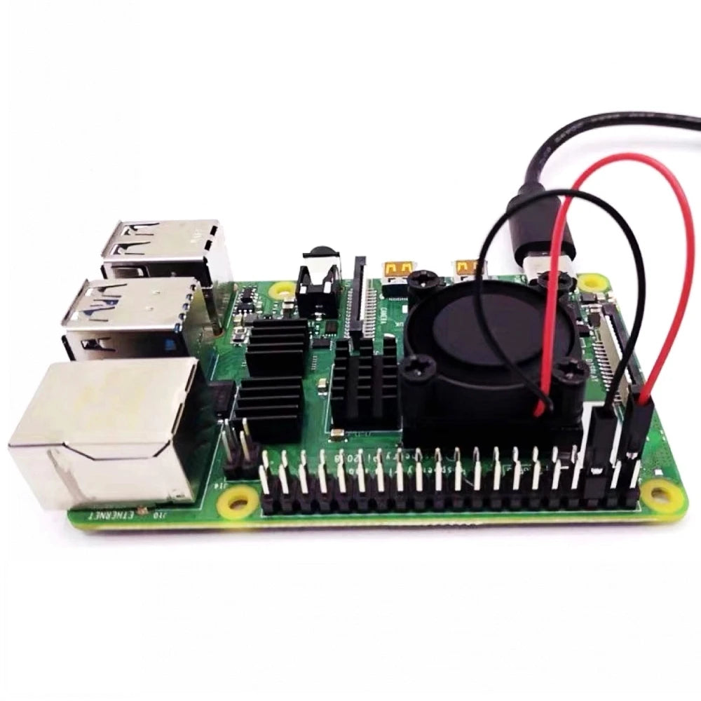 for Raspberry Pi 4 Model B Heat Sink Single Cooling Fan RAM Heatsink Set Kit